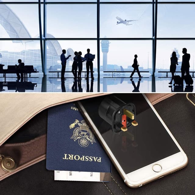 Thumbnail 4 de VGUARD European to UK Plug Adapter 3 Pack 13A