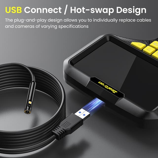 Detalle 1 de Zealtron Dual-Linsen Endoskopkamera 5 Zoll