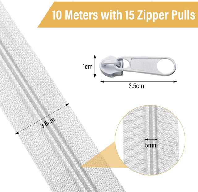 Thumbnail 6 de TAIANJI Nylon Coil Zipper 10m roll