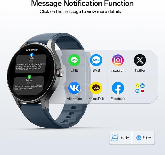 Detalle de Woneligo 40mm smartwatch with heart rate monitor