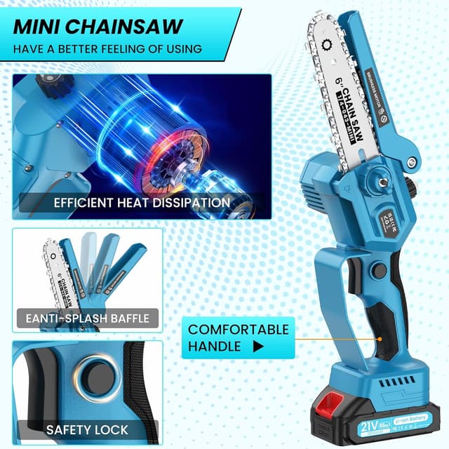 Thumbnail 2 de Makita 18V Mini tronçonneuse batterie 4000mAh 1000W