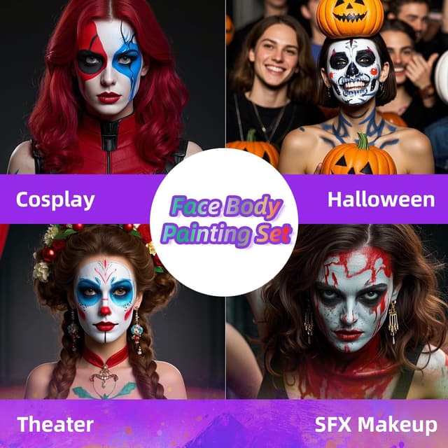 Thumbnail 5 de YBUETE Green Face Body Paint