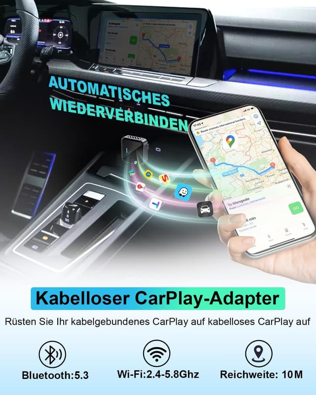 Detalle 2 de Nano Wireless CarPlay Adapter 12 Monate
