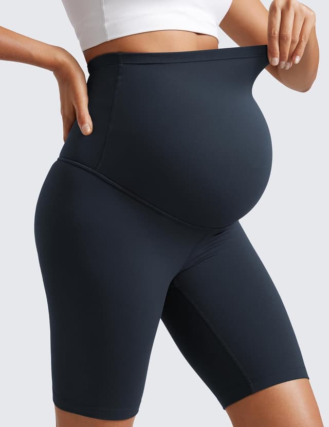 Detalle de CRZ YOGA Donna Butterluxe maternità: pantaloncini sopra la pancia per yoga e corsa, -10/15 cm