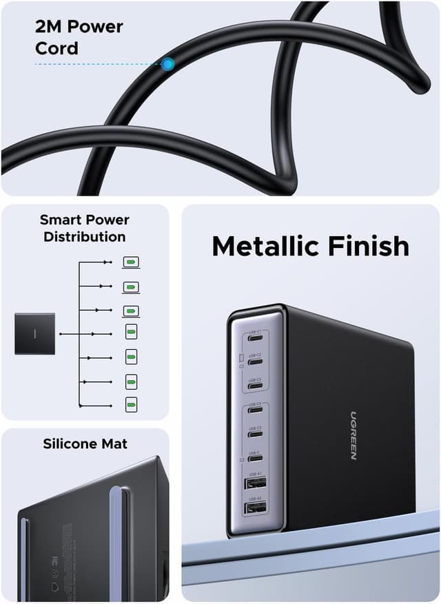 Thumbnail 5 de UGREEN USB C Charger 200W 8‑Port Station