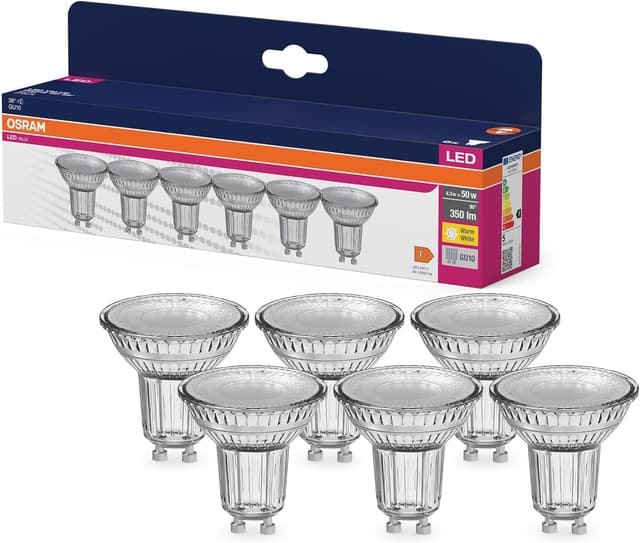 Detalle de OSRAM LED Star VALUE PAR16, 6 bombillas, 50W equivalente, blanco cálido