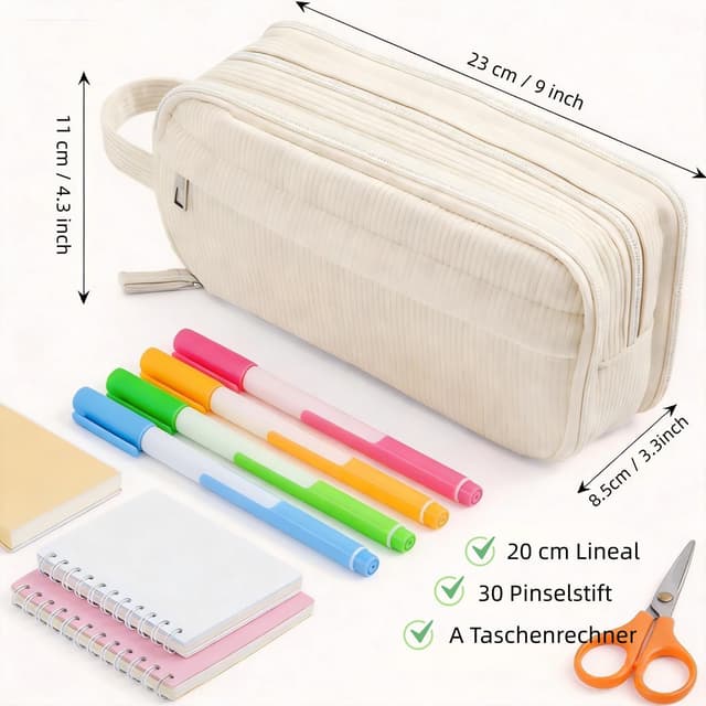 Detalle de VICDUEKG Federmäppchen 23 x 11 x 8,5 cm