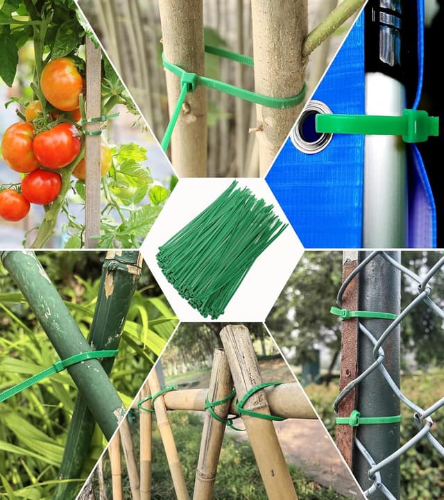 Detalle 2 de KAXIMON Green Cable Ties 300mm x 4.8mm (100-pack) with self-locking nylon design