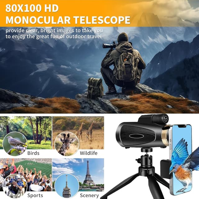 Detalle 2 de KTBDING 80x100 Monocular Telescope HD