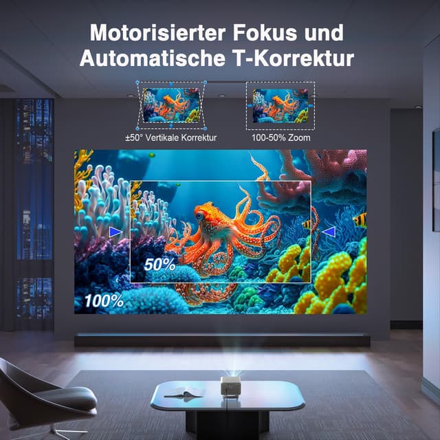 Thumbnail 1 de VOPLLS Mini Beamer 4K Tragbar 24000 Lumen