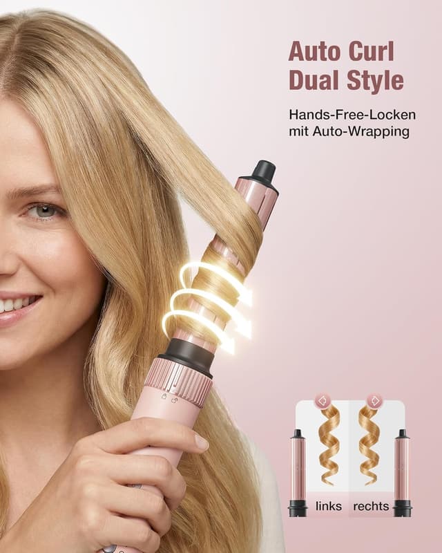 Detalle de KAUGIC 6-in-1 Hot Air Hairstyler Profi Rundbürstenföhn