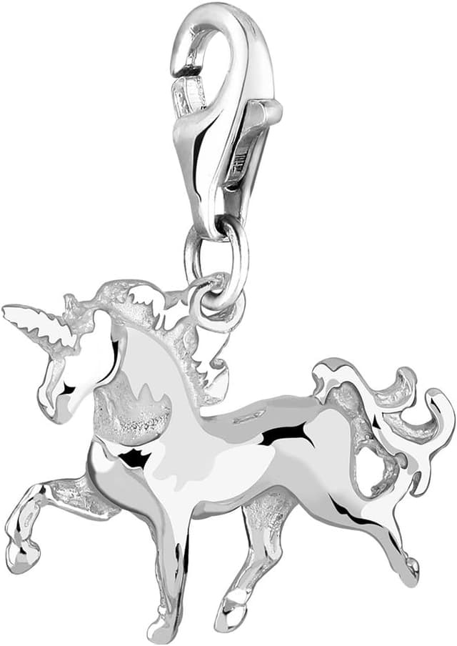 Detalle de Nenalina 713132-000 : pendentif charme licorne en argent Sterling 925 avec mousqueton