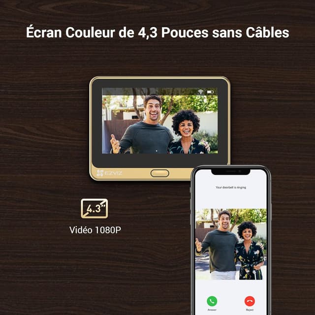 Detalle 2 de EZVIZ DP2C Judas de Porte Caméra 1080P