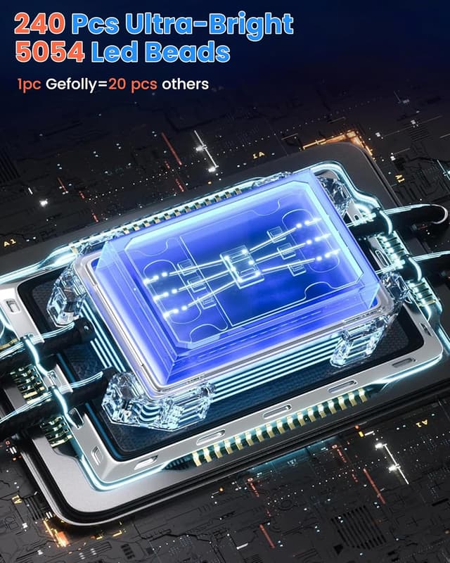 Detalle de Gefolly SL-9000W lampione solare LED da esterno IP67 con telecomando e sensore di movimento