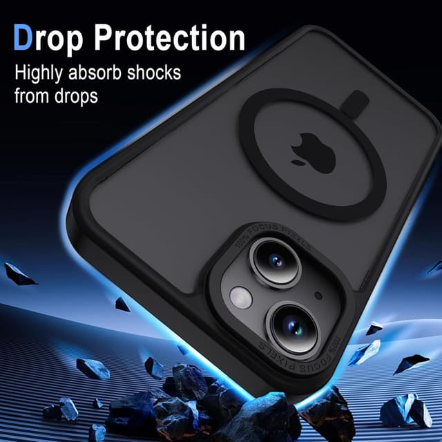 Detalle 2 de XTCASE Funda Magnética iPhone 13 Magsafe, Transp. Mate y Resistente