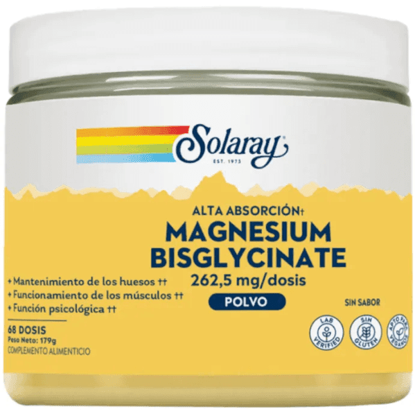 Detalle de Solaray Magnesium Bisglycinate en polvo (179 g)