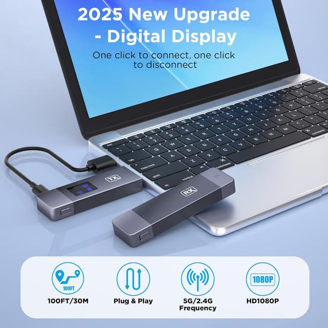 Thumbnail 1 de 2025 Upgraded Wireless HDMI Transmitter 4K