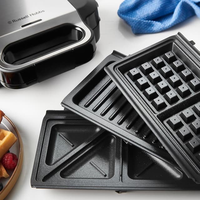 Detalle de Russell Hobbs Multifunktionsgerät 3-in-1 Creations 26810-56: Sandwichmaker, Waffeleisen & Kontaktgrill