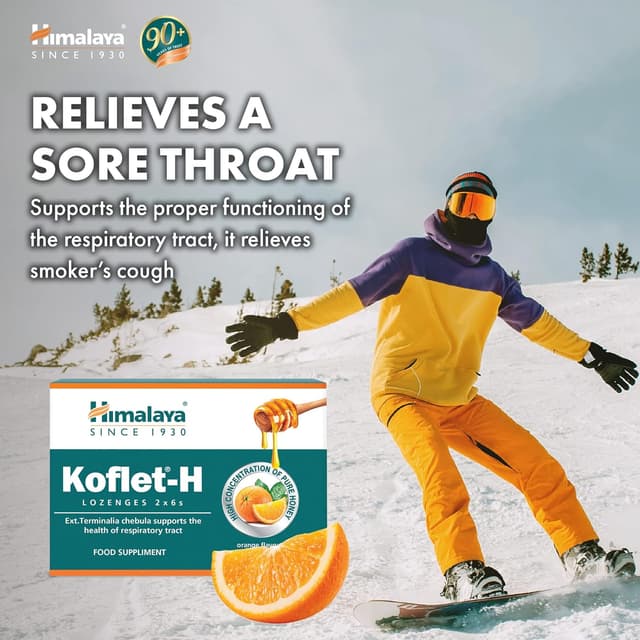 Thumbnail 4 de Himalaya Herbals Koflet-H Lozenges 🍊 con Miel y Jengibre – 12 unidades