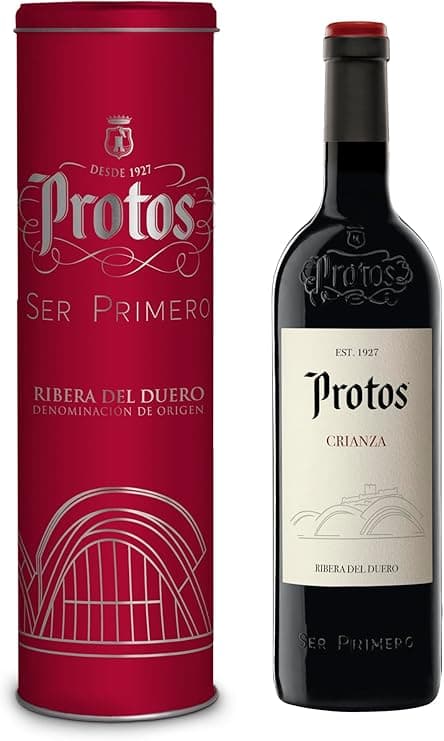 Detalle de Protos Crianza Tempranillo 🍷 Estuche regalo 750 ml