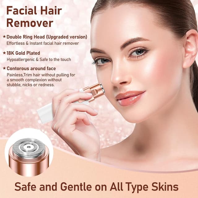 Thumbnail 2 de Facial Hair Remover for Women 2 in 1 Peach Fuzz 👁️🗨