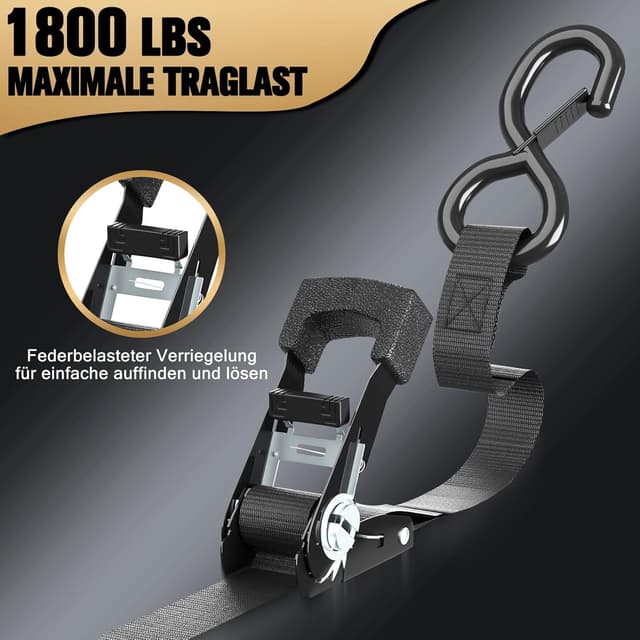 Thumbnail 2 de IAZZCO Spanngurte mit Ratsche 6M x 25MM