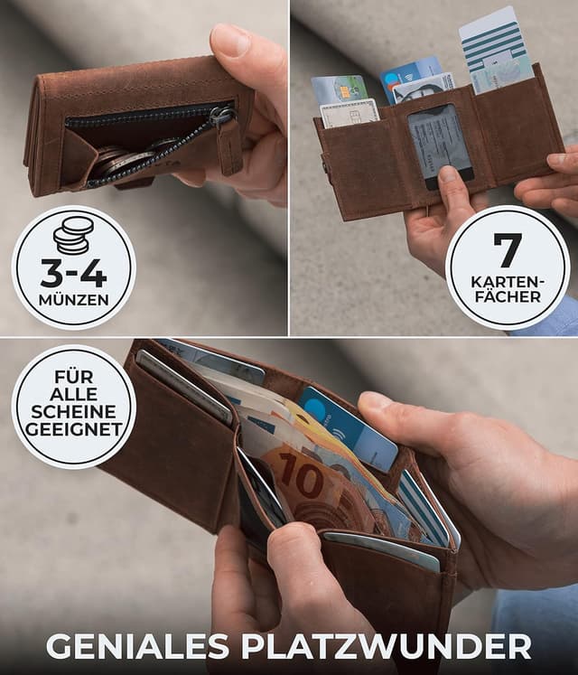Detalle 2 de KORUTA Slim Wallet XL Münzfach RFID Schutz