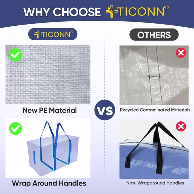 Detalle 2 de TICONN Extra Large Moving Bags 24 Gallon