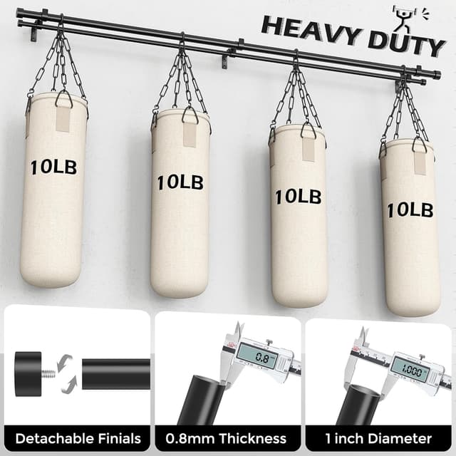 Detalle de Black Double Curtain Rod (72 to 144 Inch Extra Long Dual Curtain Rods) Telescopic Metal Drapery Pole Set