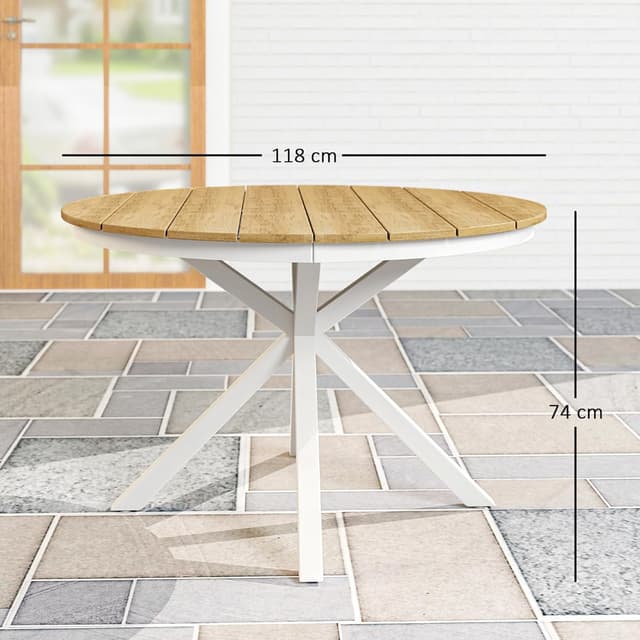 Detalle de Table de jardin ronde 118 cm Outsunny