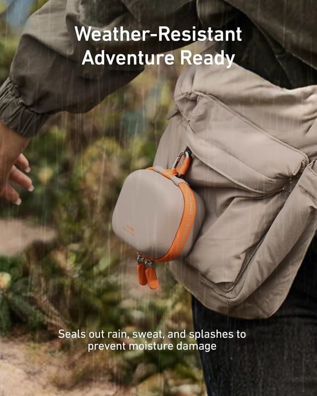 Detalle de TELESIN DisAdv portable mini carrying case for GoPro, DJI Osmo Action, Insta360 and more (waterproof hard shell) – Grey