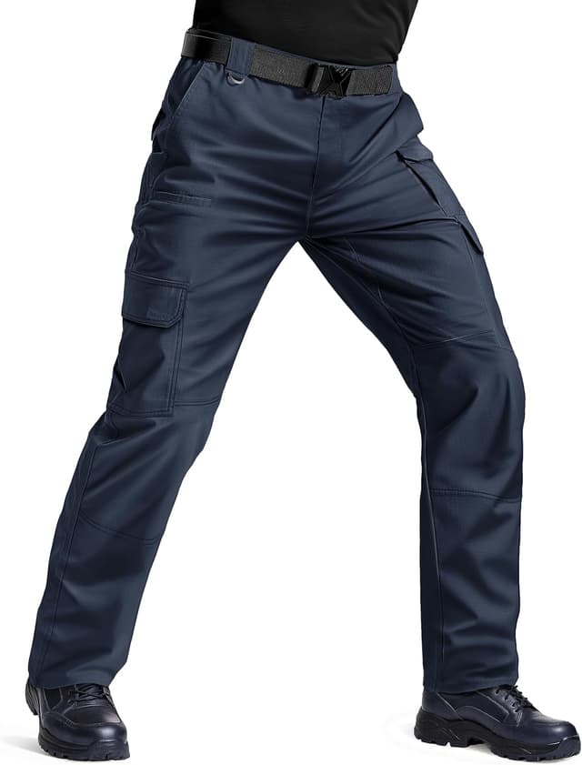 Detalle 2 de TACVASEN Men’s Tactical Cargo Pants (Water Resistant Ripstop) with 8 Pockets for Work, Hiking & EDC