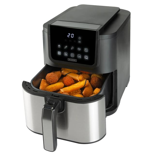 Detalle 2 de Bourgini Freidora de aire de 5 L Health fryer Slim sin aceite con cesta cerámica ECO