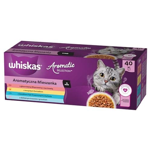 Detalle de WHISKAS Aromatic Selection Multipack, 40 sachets de 85 g ⚡