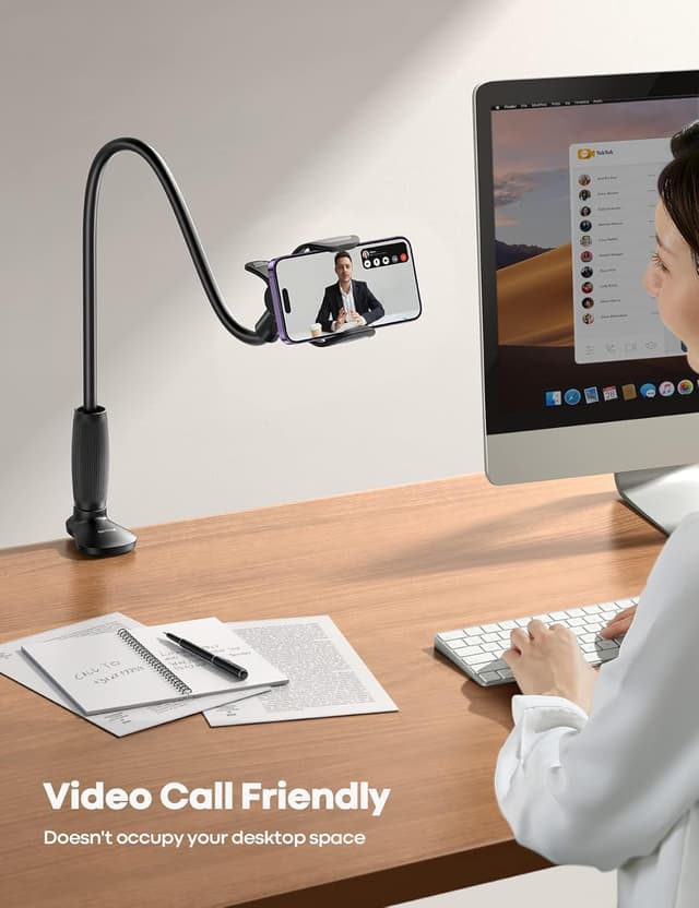 Detalle de Lamicall Gooseneck Bed Phone Holder 80 mm clamp