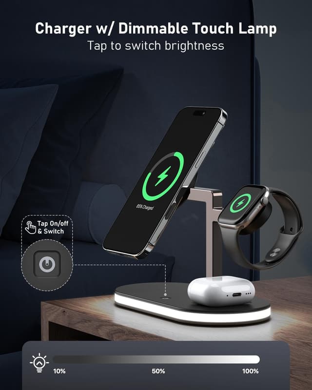 Detalle de UEQ 4 in 1 Wireless Charging Station 20W