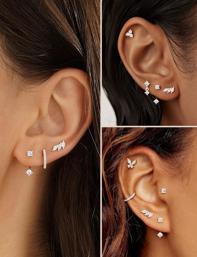 Detalle 2 de 7er-Set Ohrstecker, hypoallergen