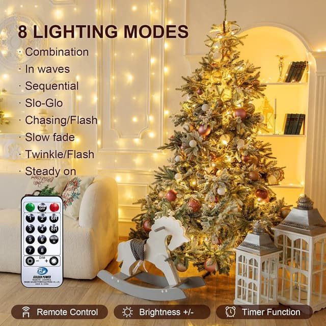 Detalle 2 de LED Lichterkette Außen 20 m (IP44, 200 LED) mit Stecker, warmweiß & 8 Modi