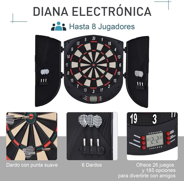 Thumbnail 4 de HOMCOM Diana Electrónica 6 Dardos