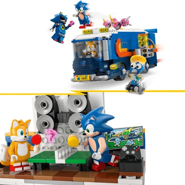 Detalle de LEGO Sonic Team Sonics Kommando-Truck 77006 (747 Teile) – Truck-Set für Missionen mit Sonic
