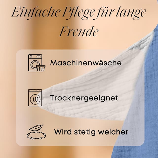 Detalle 2 de Mababu Schmusetuch Baby Musselin Ente 4-lagig