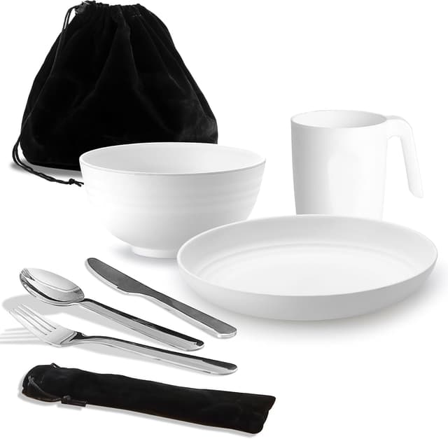 Imagen de ReaNea Kit mensa da campeggio con posate e tazza 🍽 en OfertitasTOP