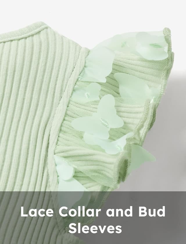 Detalle de PATPAT Abito principessa baby girl in tulle con pom pom e stampa a stelle, manica corta