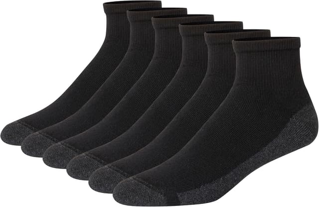 Detalle de Hanes Max Cushioned Ankle Socks for Men (multiple packs) — moisture-wicking comfort and reinforced durability