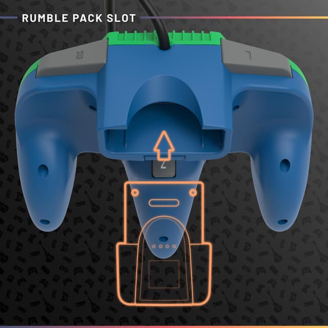 Detalle de Hyperkin Captain Controller for N64 — Wired Retro-Style Gamepad with 10 ft Cable