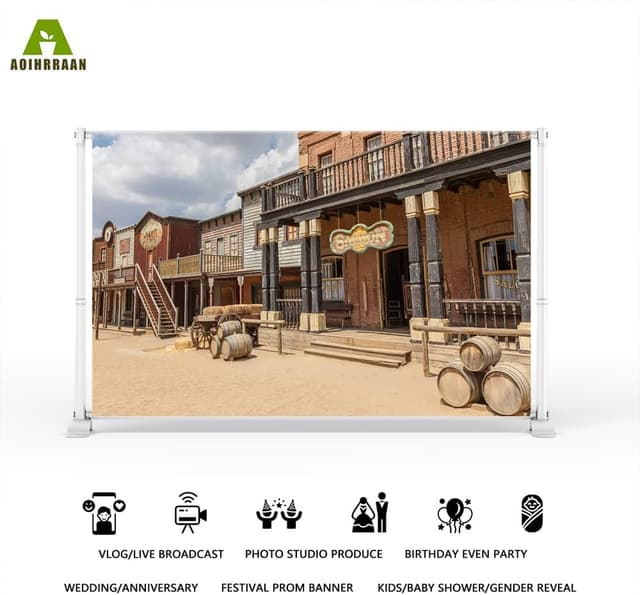 Thumbnail 1 de Aoihrraan Western Saloon Hintergrund 1,5x1m