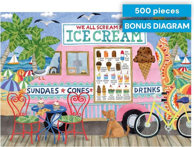 Thumbnail 6 de Ceaco Food Trucks – Ice Cream Truck II 500-Piece Jigsaw Puzzle (Made in the USA)