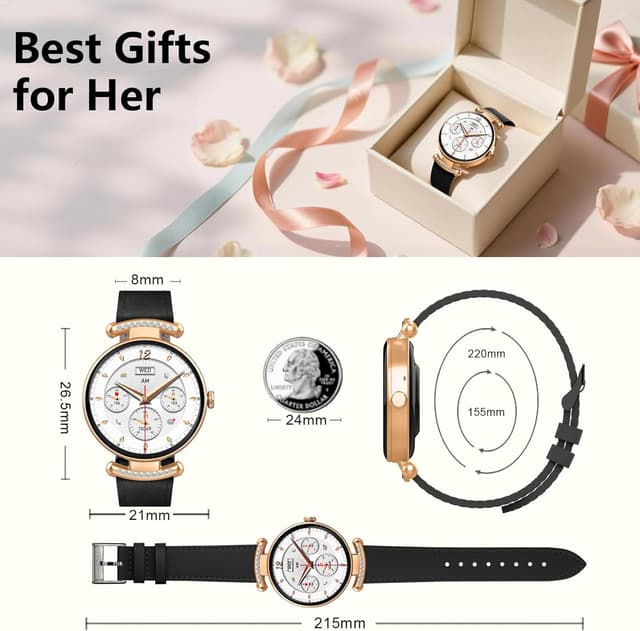 Thumbnail 6 de uaue Smart Watch for Women with Bluetooth Calling (1.2'' AMOLED) Fitness Tracker with Heart Rate, SpO2 & Sleep