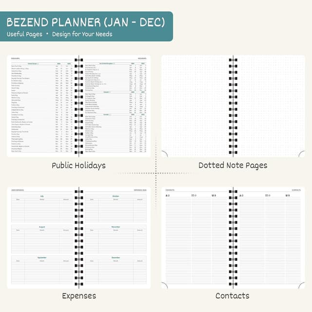 Thumbnail 4 de BEZEND 2026 Diary A5 Week-to-View Planner 2026 ๐