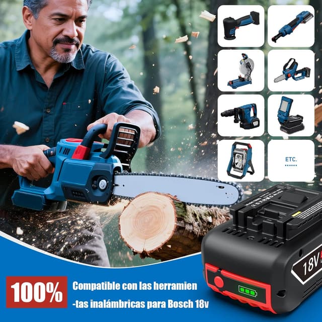 Detalle de Moautodc Batería 18V 5000mAh para Bosch